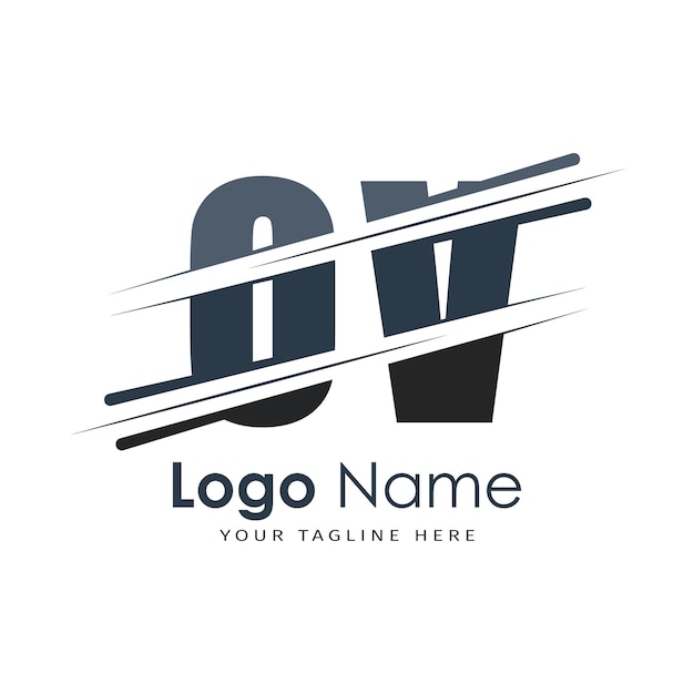logotipo inicial del monograma con diseño de estilo de letra