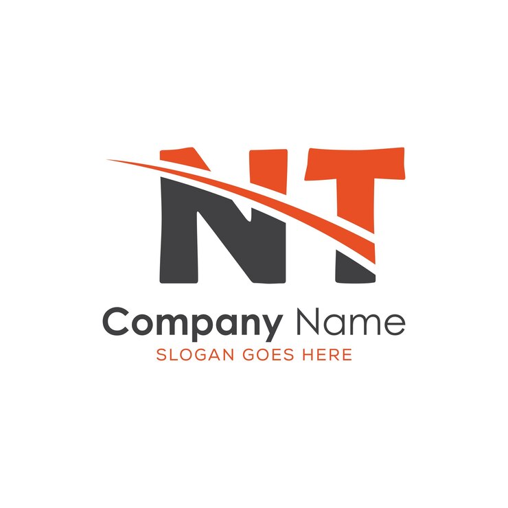 Vector logotipo inicial del monograma con diseño de estilo de letra