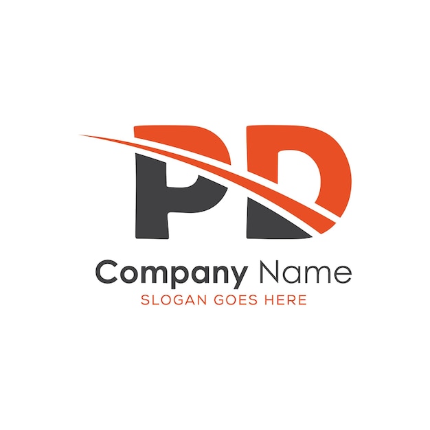 logotipo inicial del monograma con diseño de estilo de letra