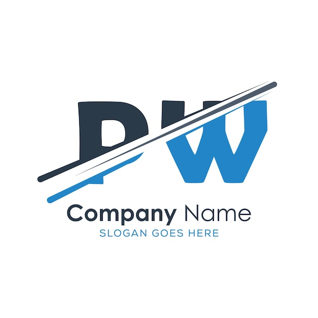 logotipo inicial del monograma con diseño de estilo de letra