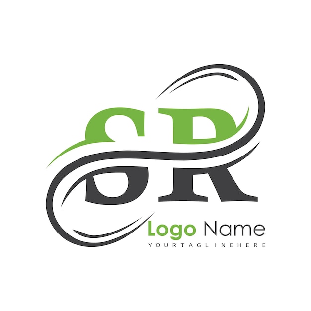logotipo inicial del monograma con diseño de estilo de letra