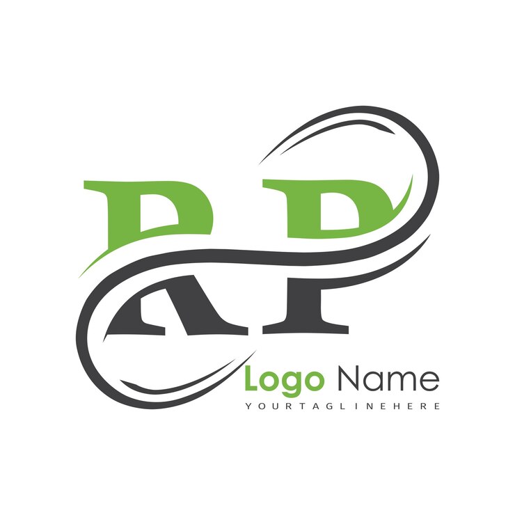 Vector logotipo inicial del monograma con diseño de estilo de letra