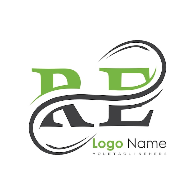 logotipo inicial del monograma con diseño de estilo de letra