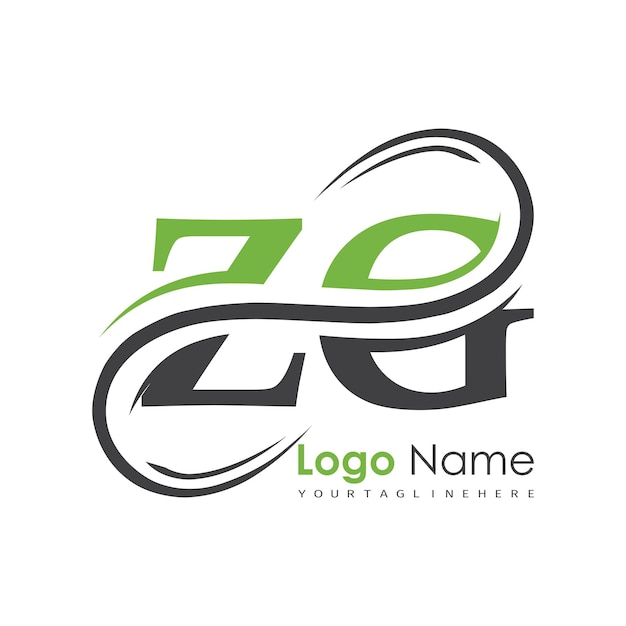 logotipo inicial del monograma con diseño de estilo de letra