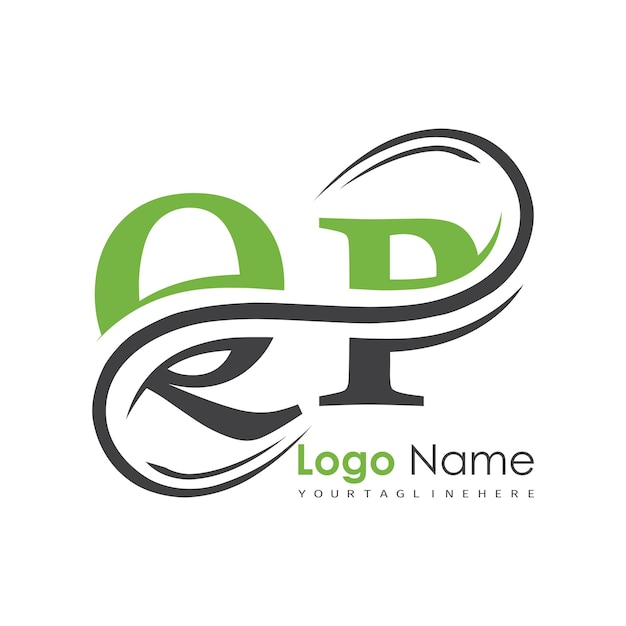 logotipo inicial del monograma con diseño de estilo de letra