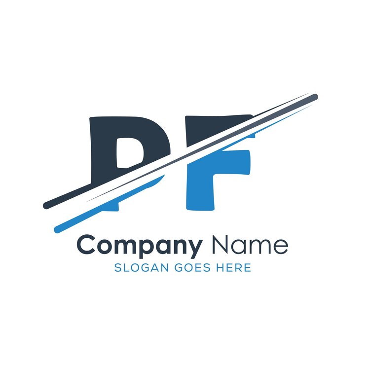 Vector logotipo inicial del monograma con diseño de estilo de letra