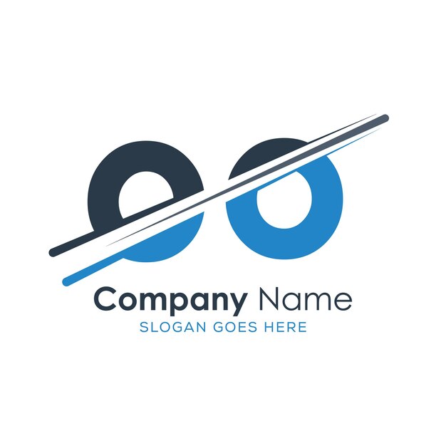 logotipo inicial del monograma con diseño de estilo de letra