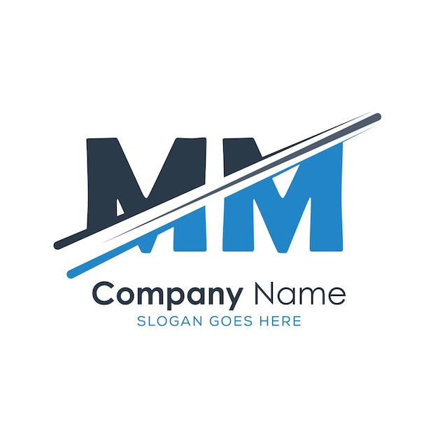 logotipo inicial del monograma con diseño de estilo de letra