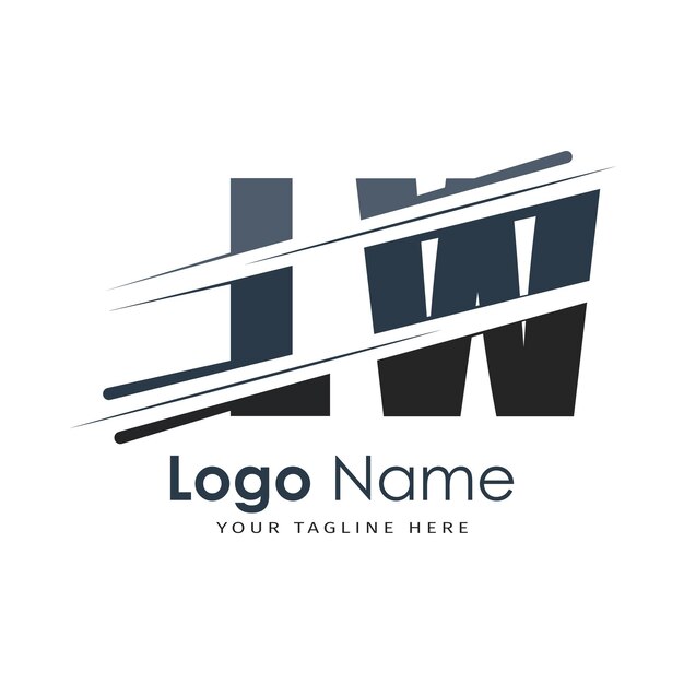 logotipo inicial del monograma con diseño de estilo de letra