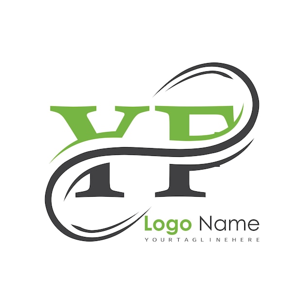 logotipo inicial del monograma con diseño de estilo de letra