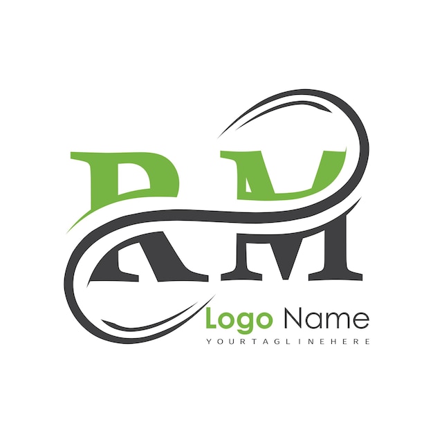 logotipo inicial del monograma con diseño de estilo de letra