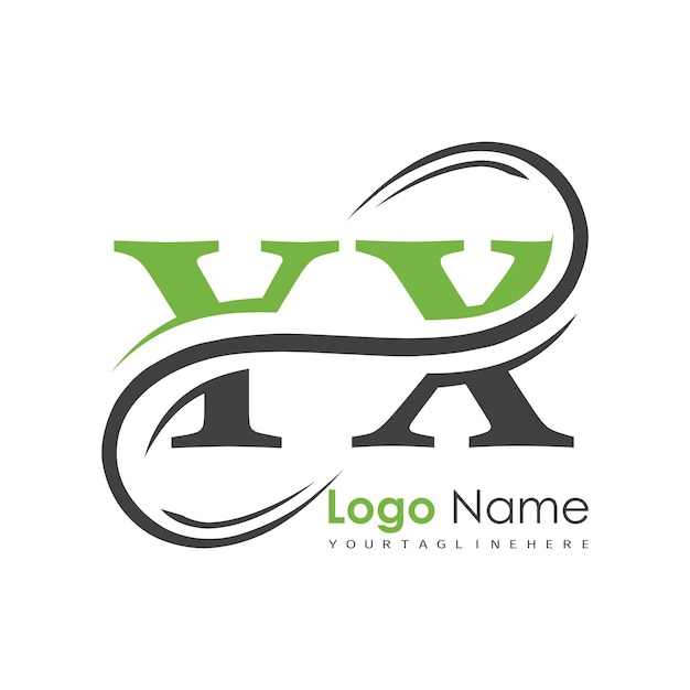 logotipo inicial del monograma con diseño de estilo de letra