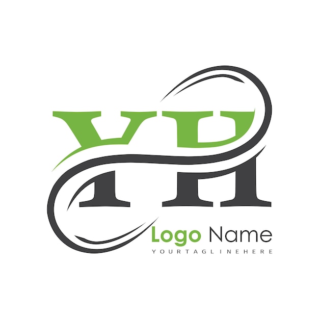 logotipo inicial del monograma con diseño de estilo de letra