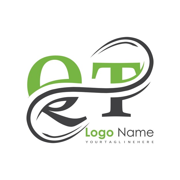 logotipo inicial del monograma con diseño de estilo de letra