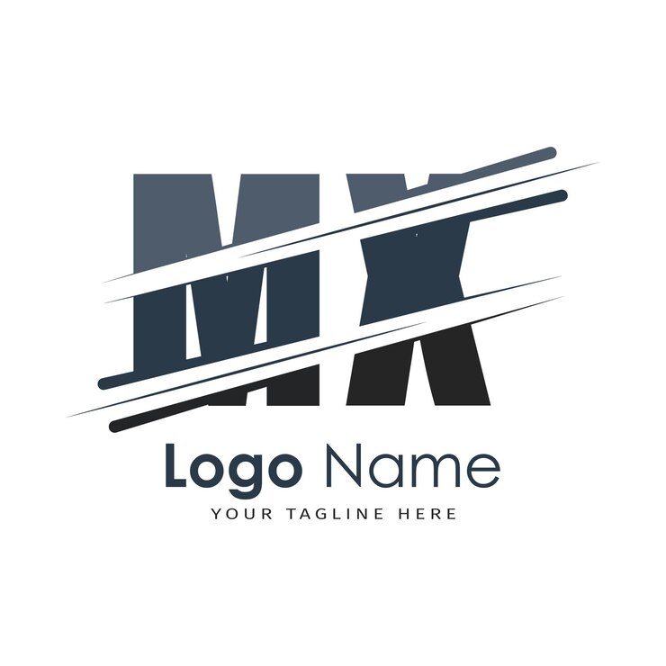 Vector logotipo inicial del monograma con diseño de estilo de letra