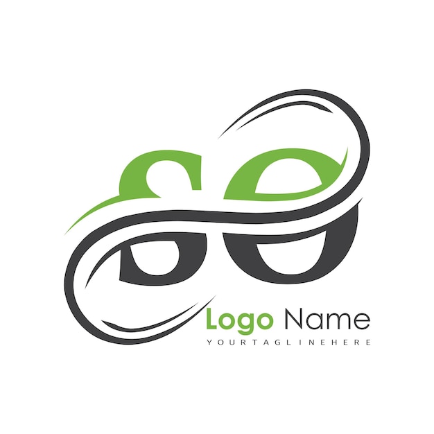logotipo inicial del monograma con diseño de estilo de letra