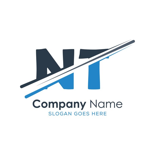 logotipo inicial del monograma con diseño de estilo de letra