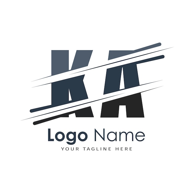 logotipo inicial del monograma con diseño de estilo de letra