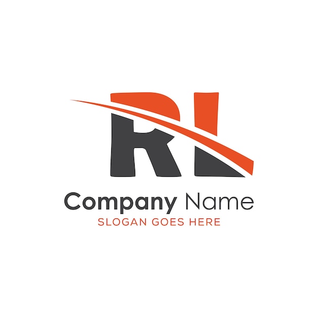 logotipo inicial del monograma con diseño de estilo de letra