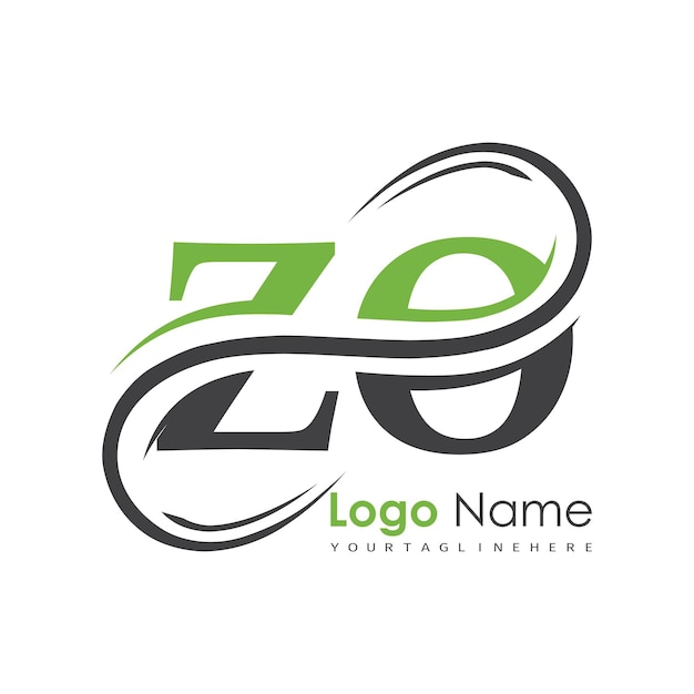 logotipo inicial del monograma con diseño de estilo de letra