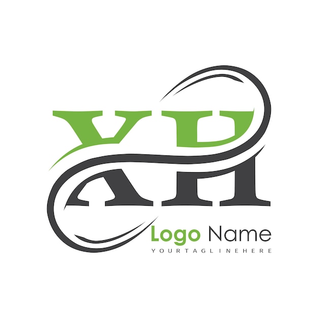 logotipo inicial del monograma con diseño de estilo de letra