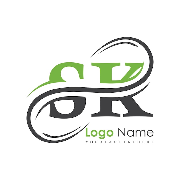 logotipo inicial del monograma con diseño de estilo de letra