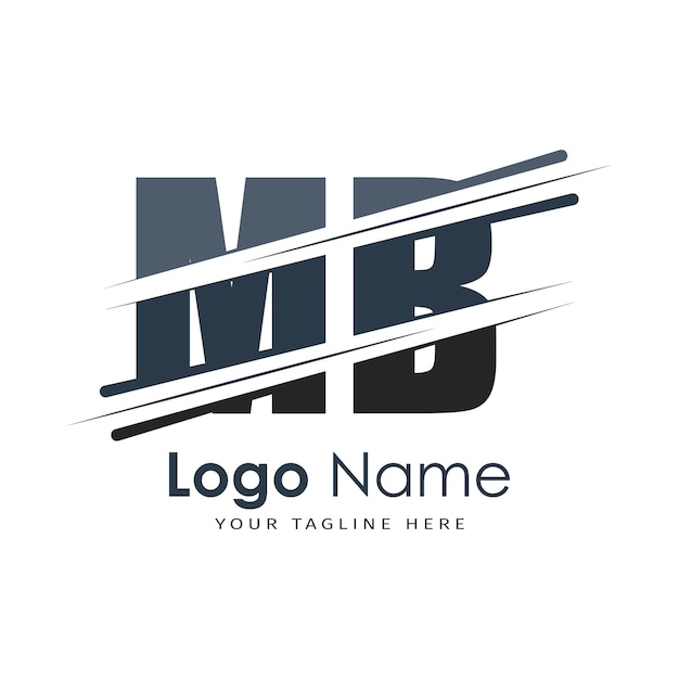 logotipo inicial del monograma con diseño de estilo de letra