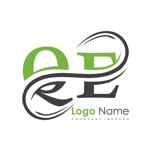 logotipo inicial del monograma con diseño de estilo de letra