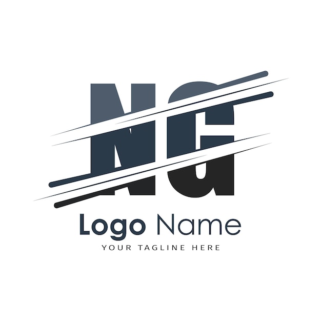 logotipo inicial del monograma con diseño de estilo de letra