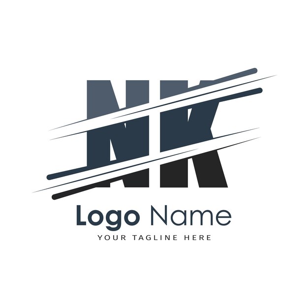 logotipo inicial del monograma con diseño de estilo de letra