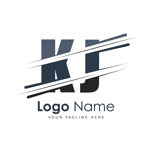logotipo inicial del monograma con diseño de estilo de letra