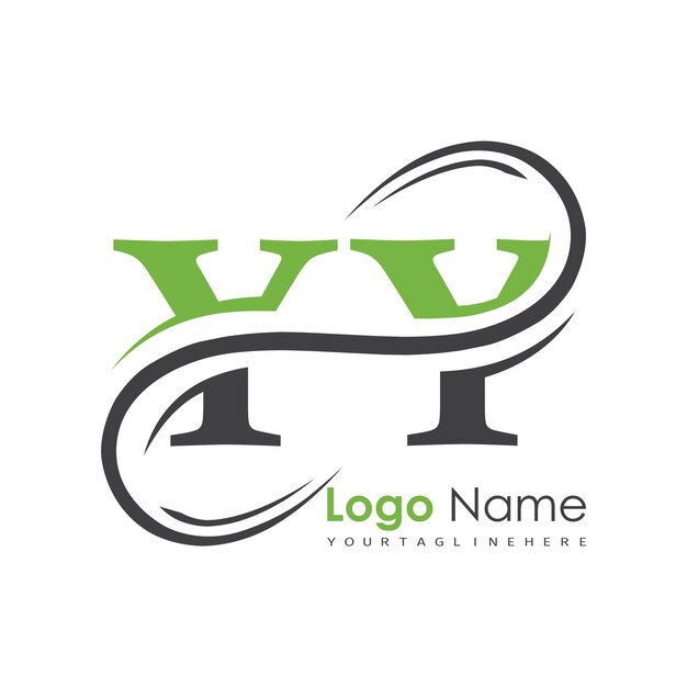 logotipo inicial del monograma con diseño de estilo de letra
