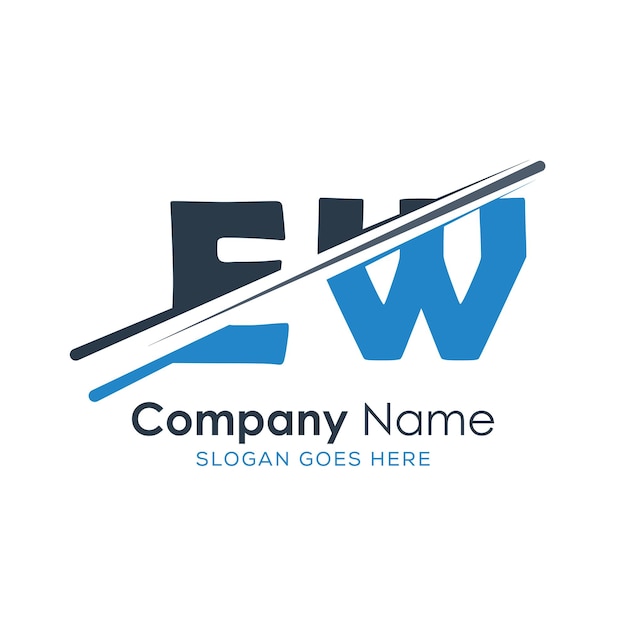 logotipo inicial del monograma con diseño de estilo de letra