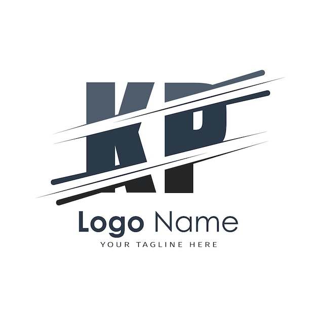 logotipo inicial del monograma con diseño de estilo de letra