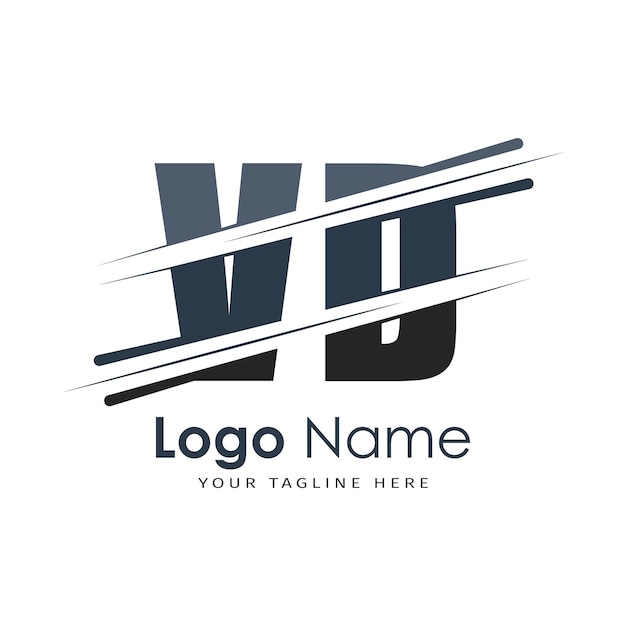 logotipo inicial del monograma con diseño de estilo de letra
