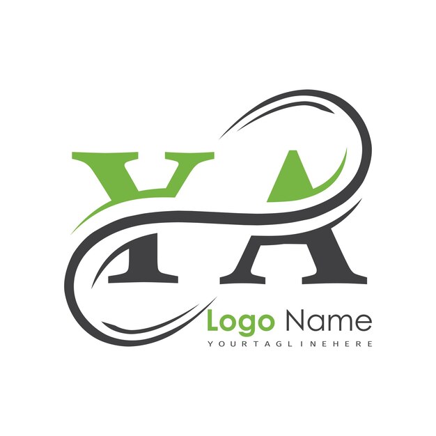 logotipo inicial del monograma con diseño de estilo de letra