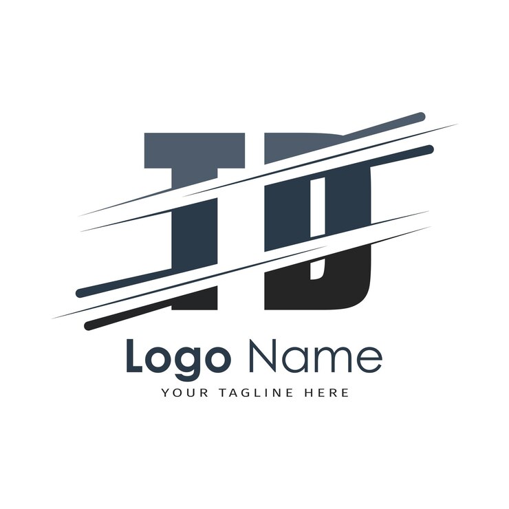 Vector logotipo inicial del monograma con diseño de estilo de letra