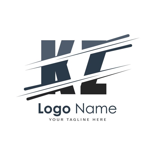 logotipo inicial del monograma con diseño de estilo de letra
