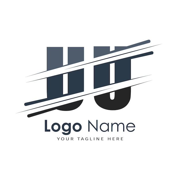 logotipo inicial del monograma con diseño de estilo de letra