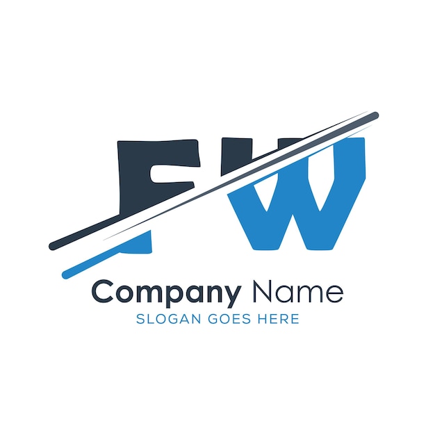 logotipo inicial del monograma con diseño de estilo de letra