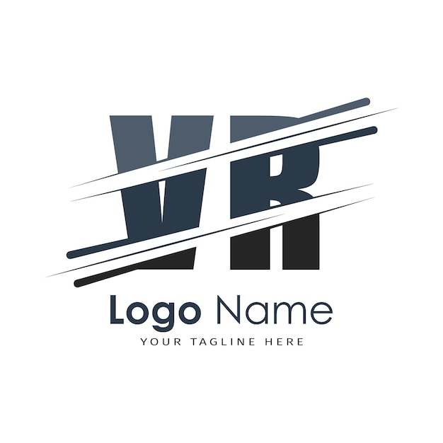 logotipo inicial del monograma con diseño de estilo de letra