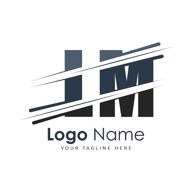 logotipo inicial del monograma con diseño de estilo de letra