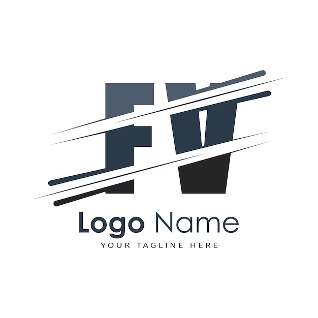 logotipo inicial del monograma con diseño de estilo de letra