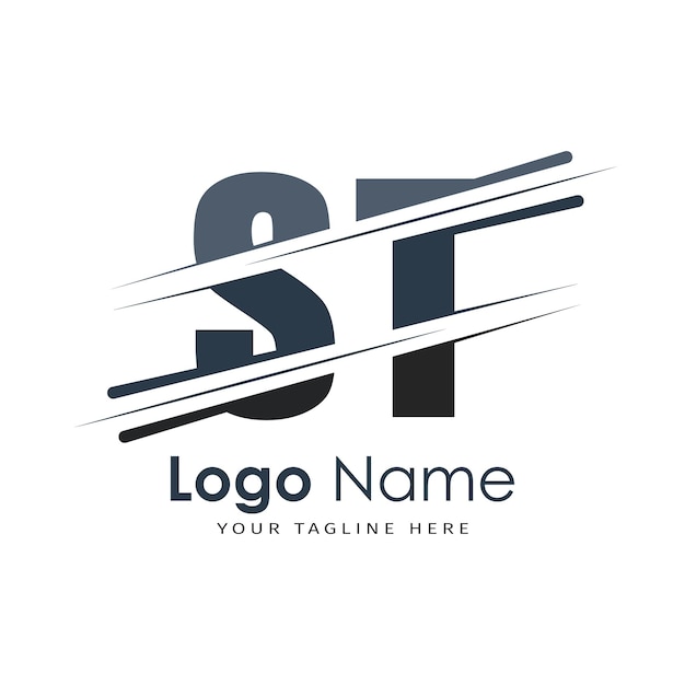 logotipo inicial del monograma con diseño de estilo de letra