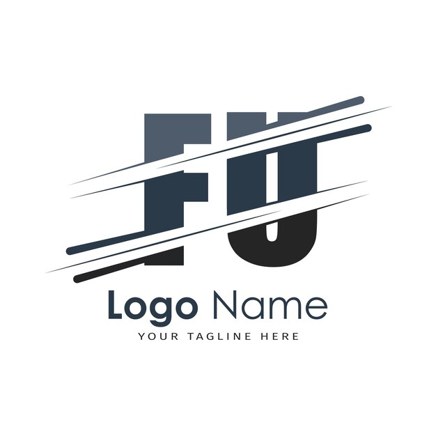 logotipo inicial del monograma con diseño de estilo de letra