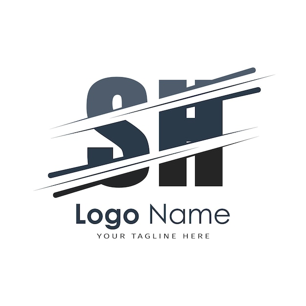 logotipo inicial del monograma con diseño de estilo de letra