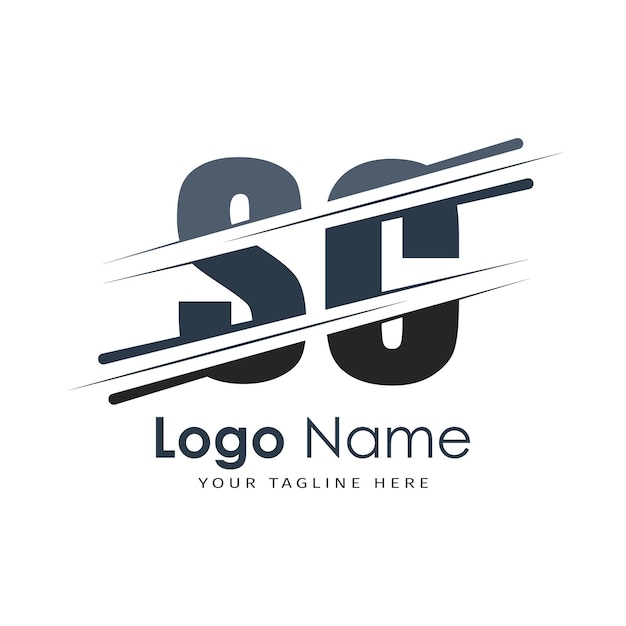 logotipo inicial del monograma con diseño de estilo de letra