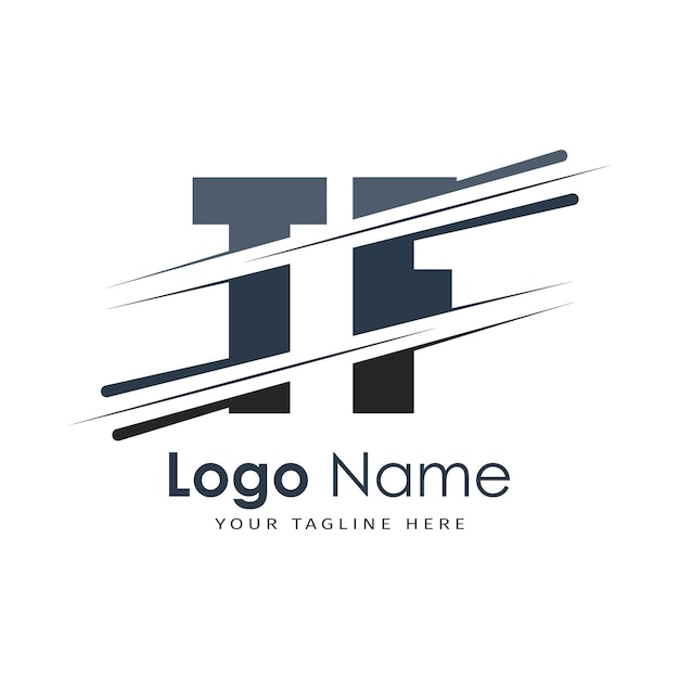 logotipo inicial del monograma con diseño de estilo de letra