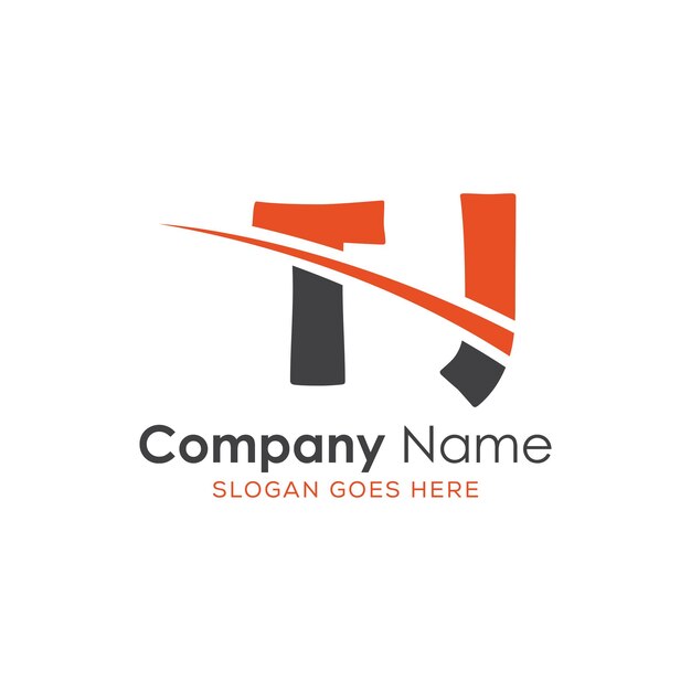 logotipo inicial del monograma con diseño de estilo de letra