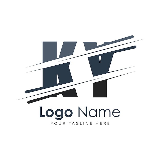 logotipo inicial del monograma con diseño de estilo de letra